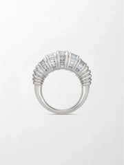 Snow Tapered Baguette Ring