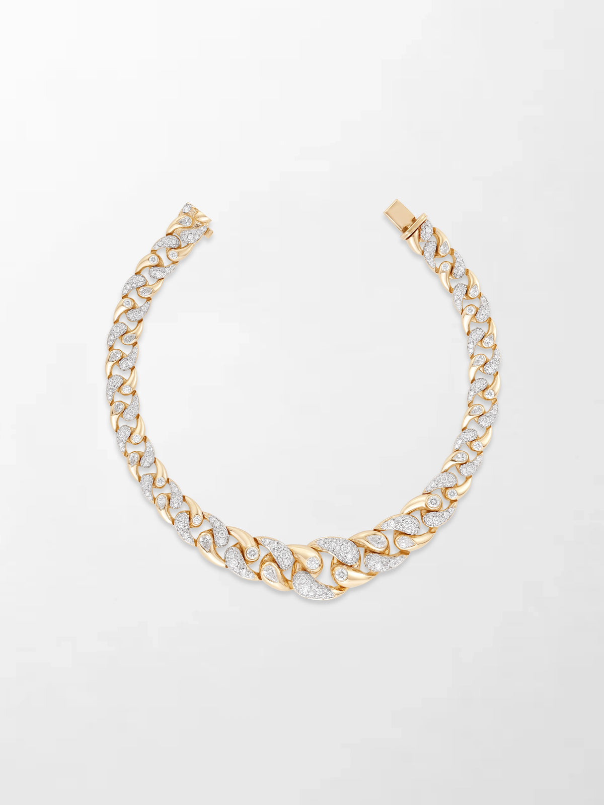 Tapered Cuban Diamond Bracelet