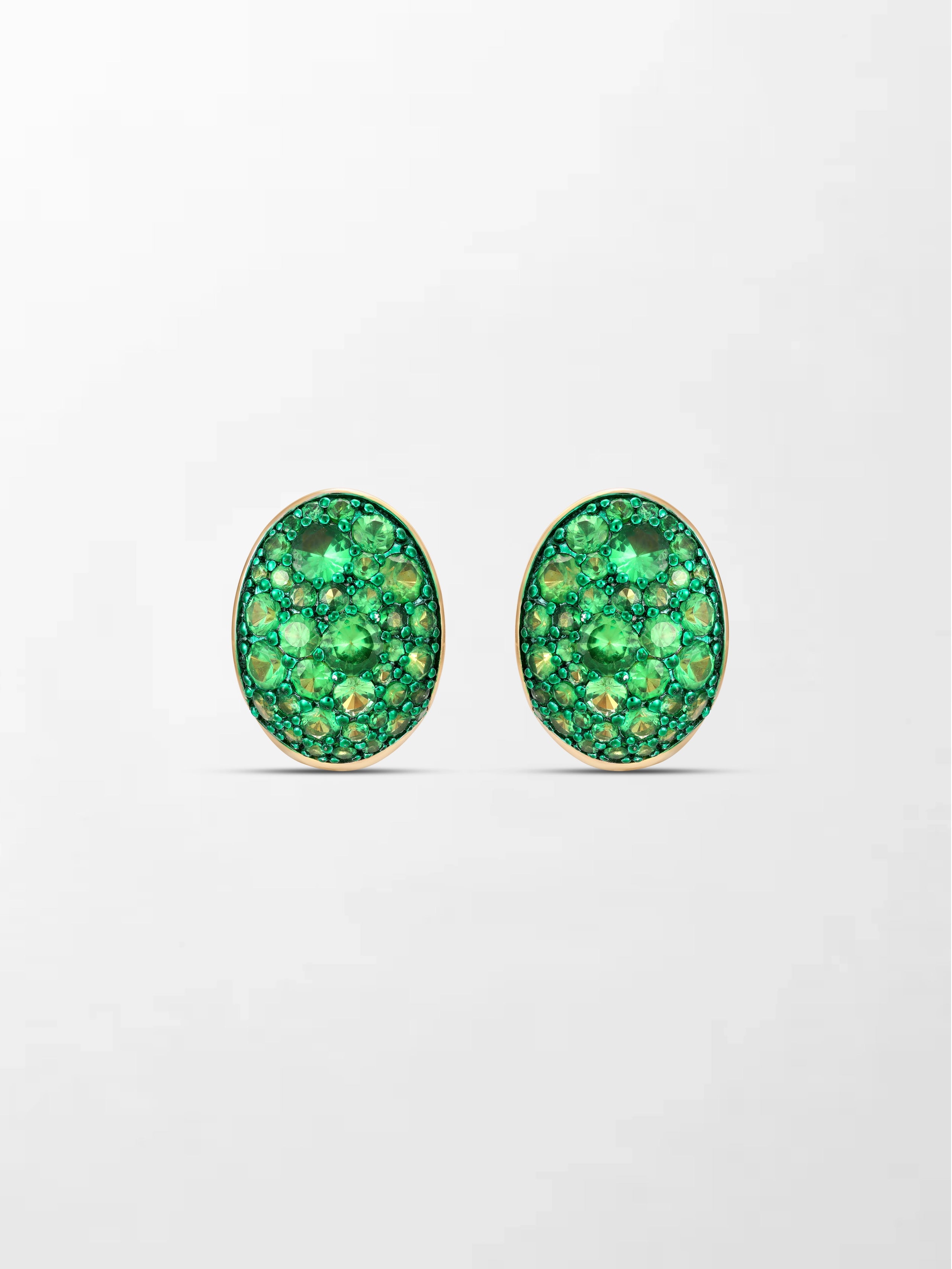 Tsavorite Curve Huggies