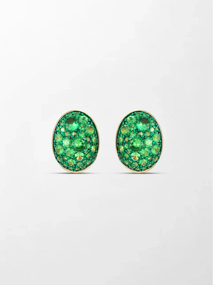 Tsavorite Curve Huggies