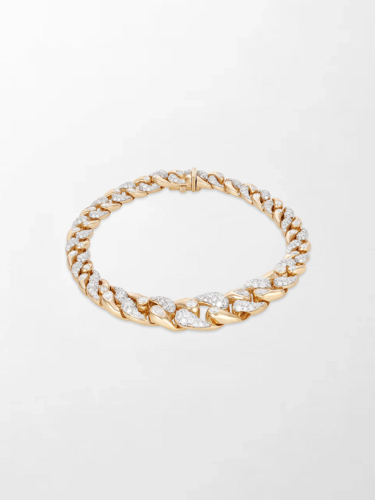 Tapered Cuban Diamond Bracelet