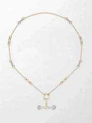 Midnight Diamond Dumbbell T-Bar Chain