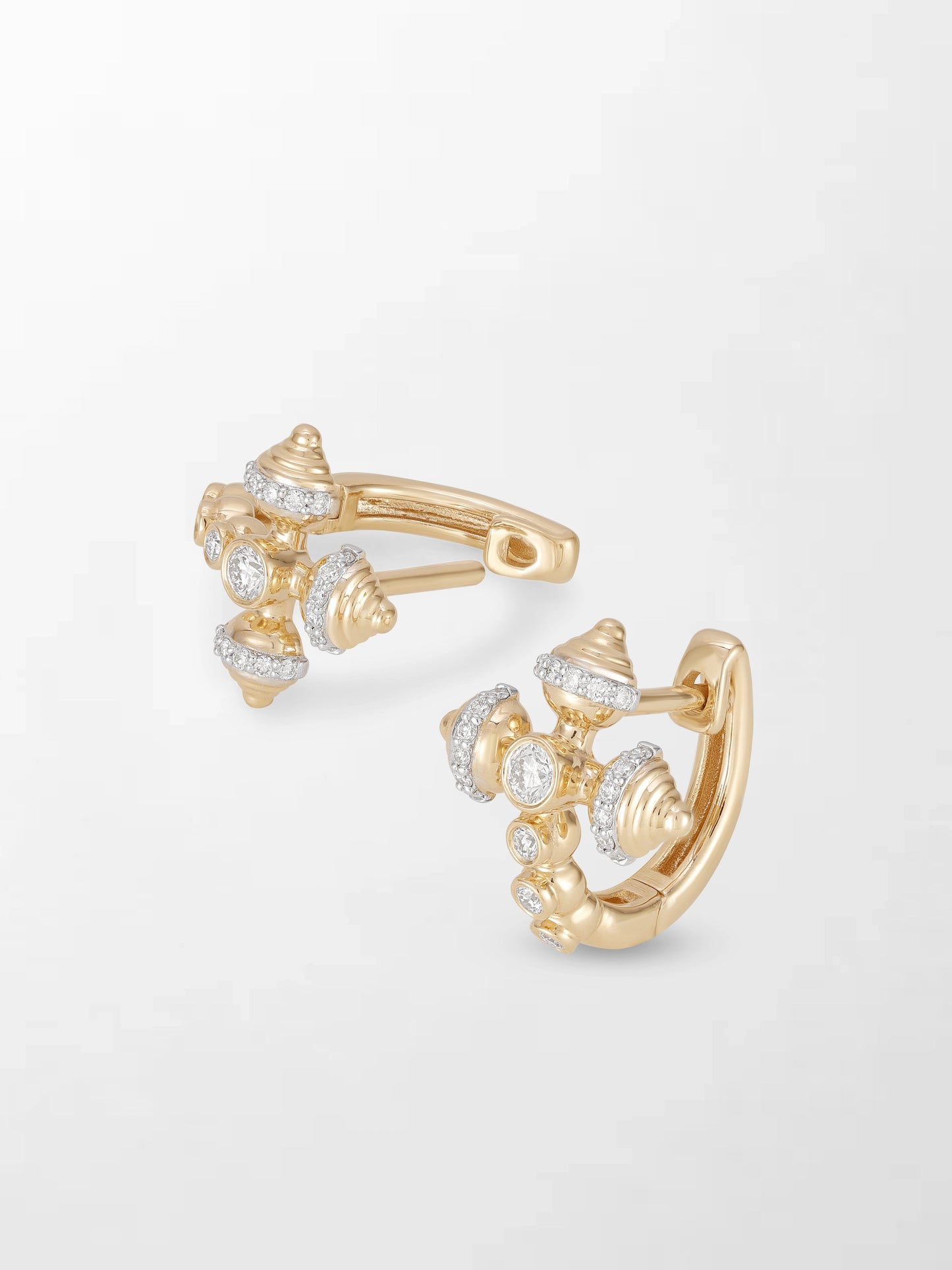 Conch Cross Studs