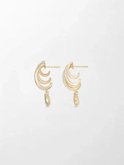 Drop Claw Diamond Earrings