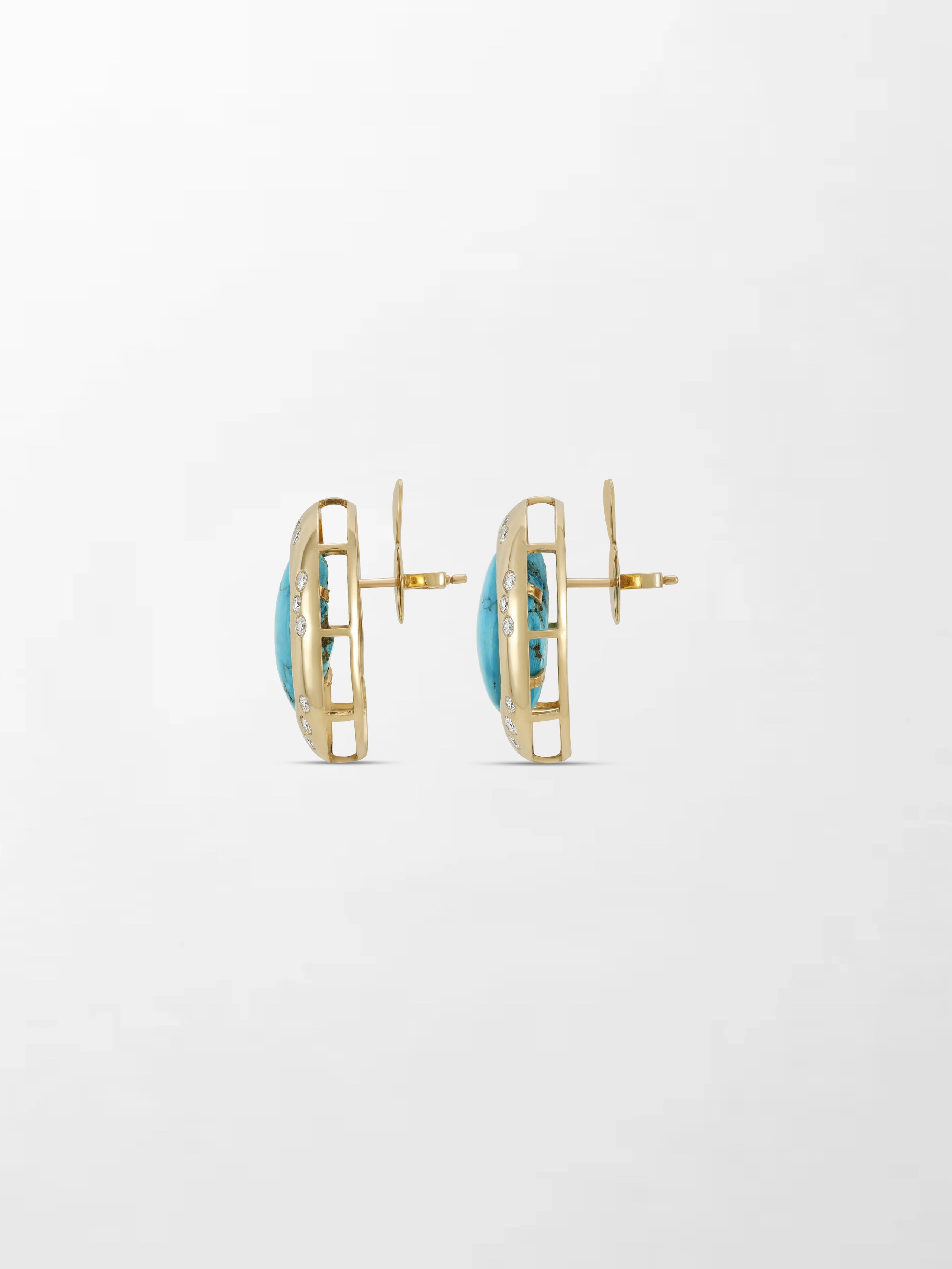 Royal Turquoise Gold Studs