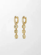 Split Bezel Drop Earrings