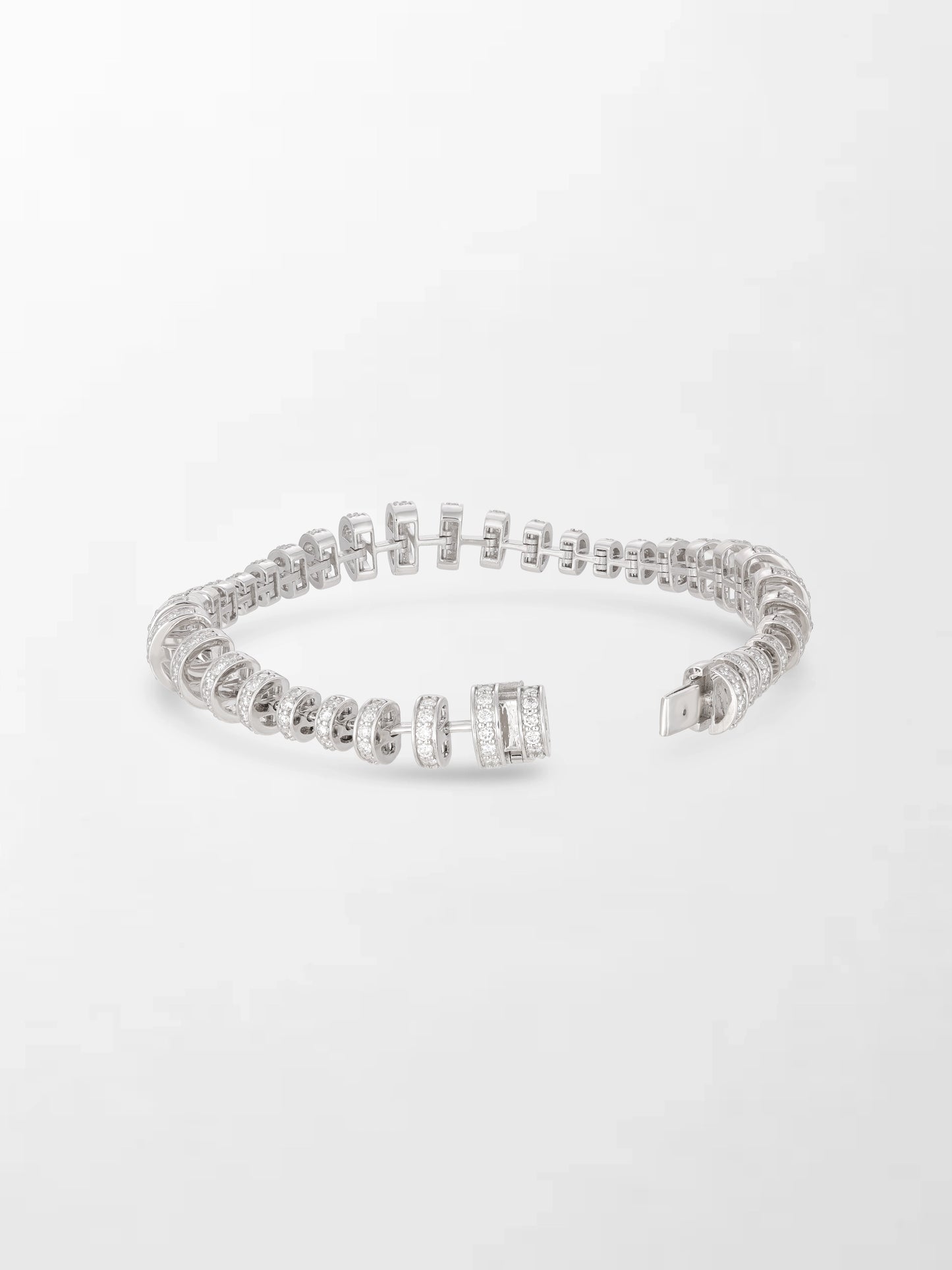 Snow Tapered Roundelle Bracelet