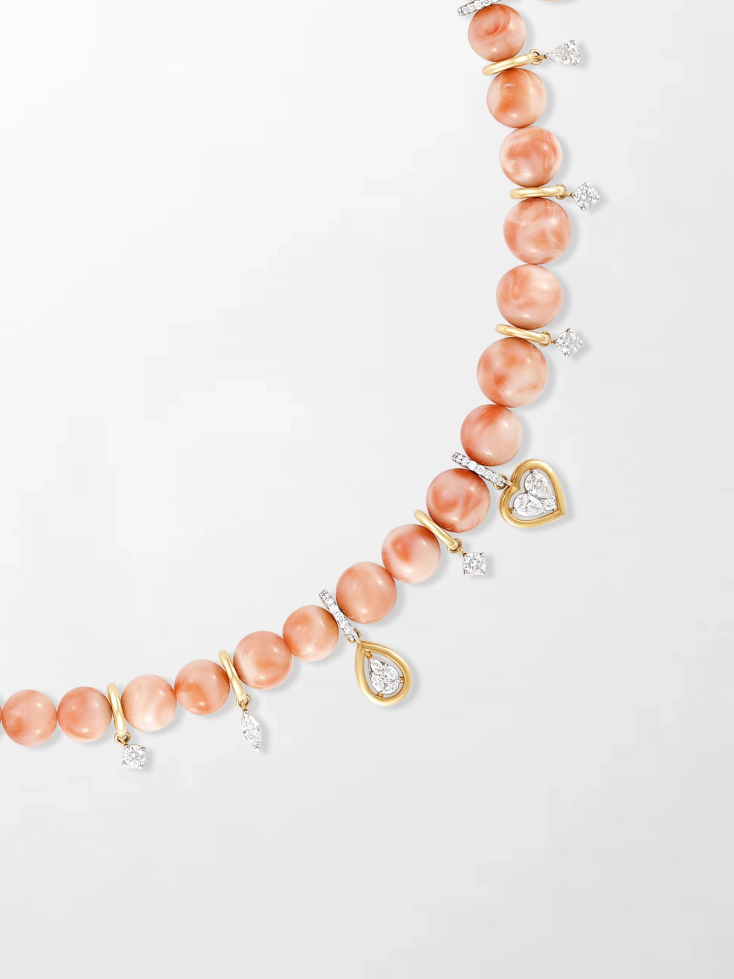 Sunset Coral Charm Necklace