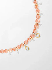 Sunset Coral Charm Necklace