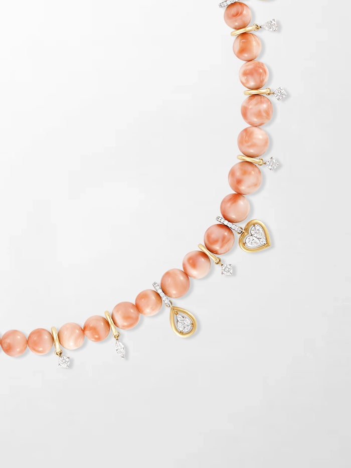 Sunset Coral Charm Necklace