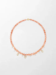 Sunset Coral Charm Necklace