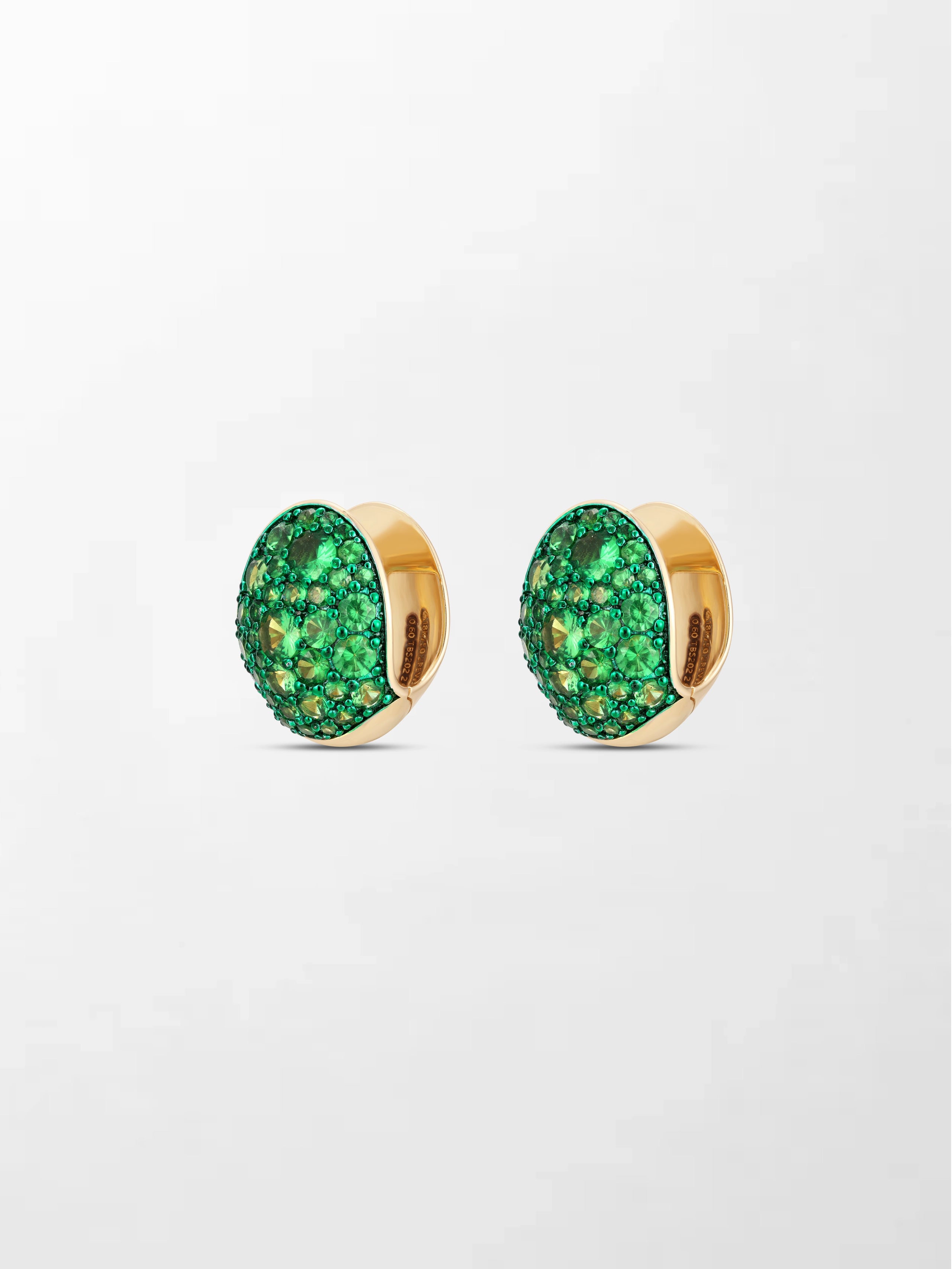 Tsavorite Curve Huggies