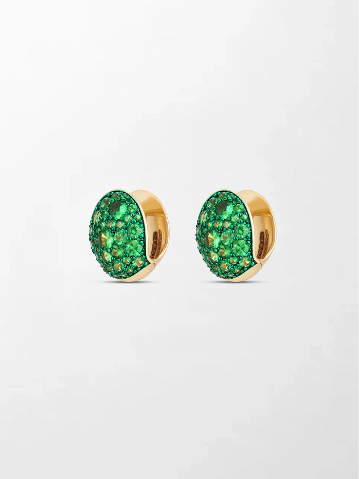 Tsavorite Curve Huggies