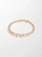 Tapered Cuban Diamond Bracelet