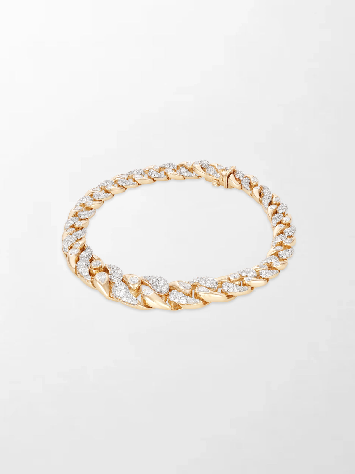Tapered Cuban Diamond Bracelet