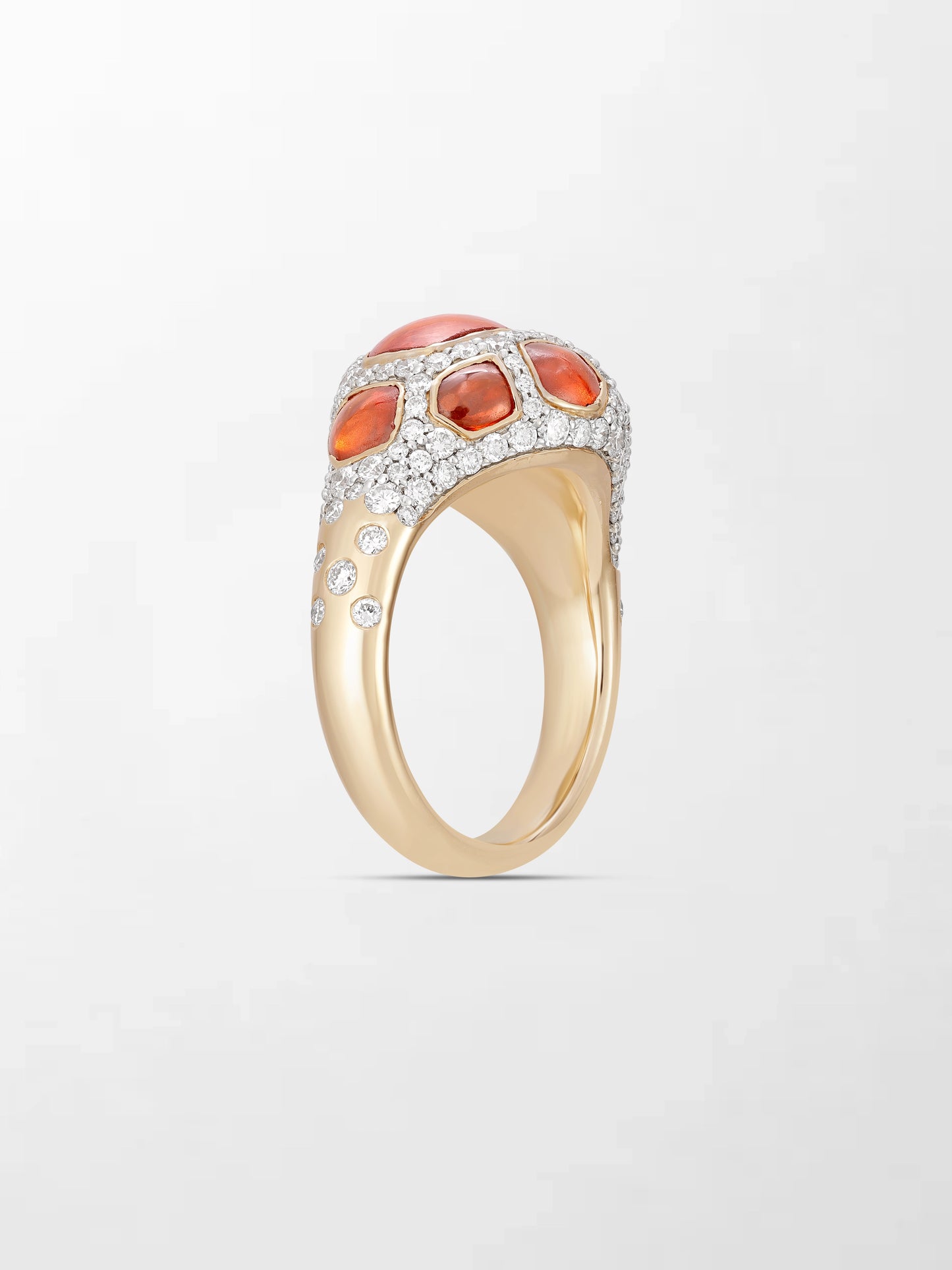 Giraffe Hessonite Ring