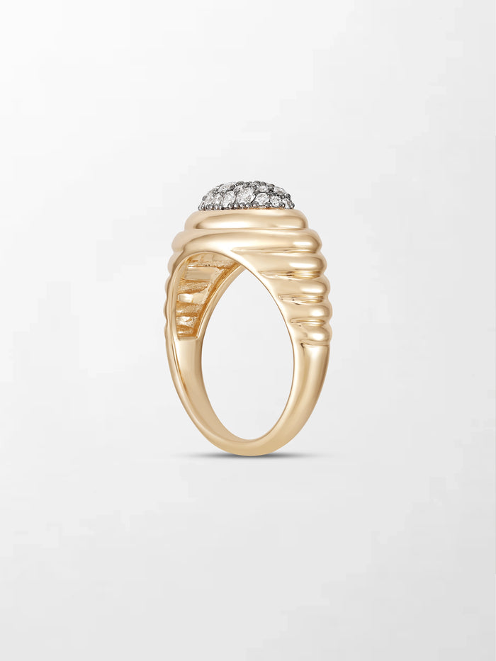 Pavé Rise Pinky Ring