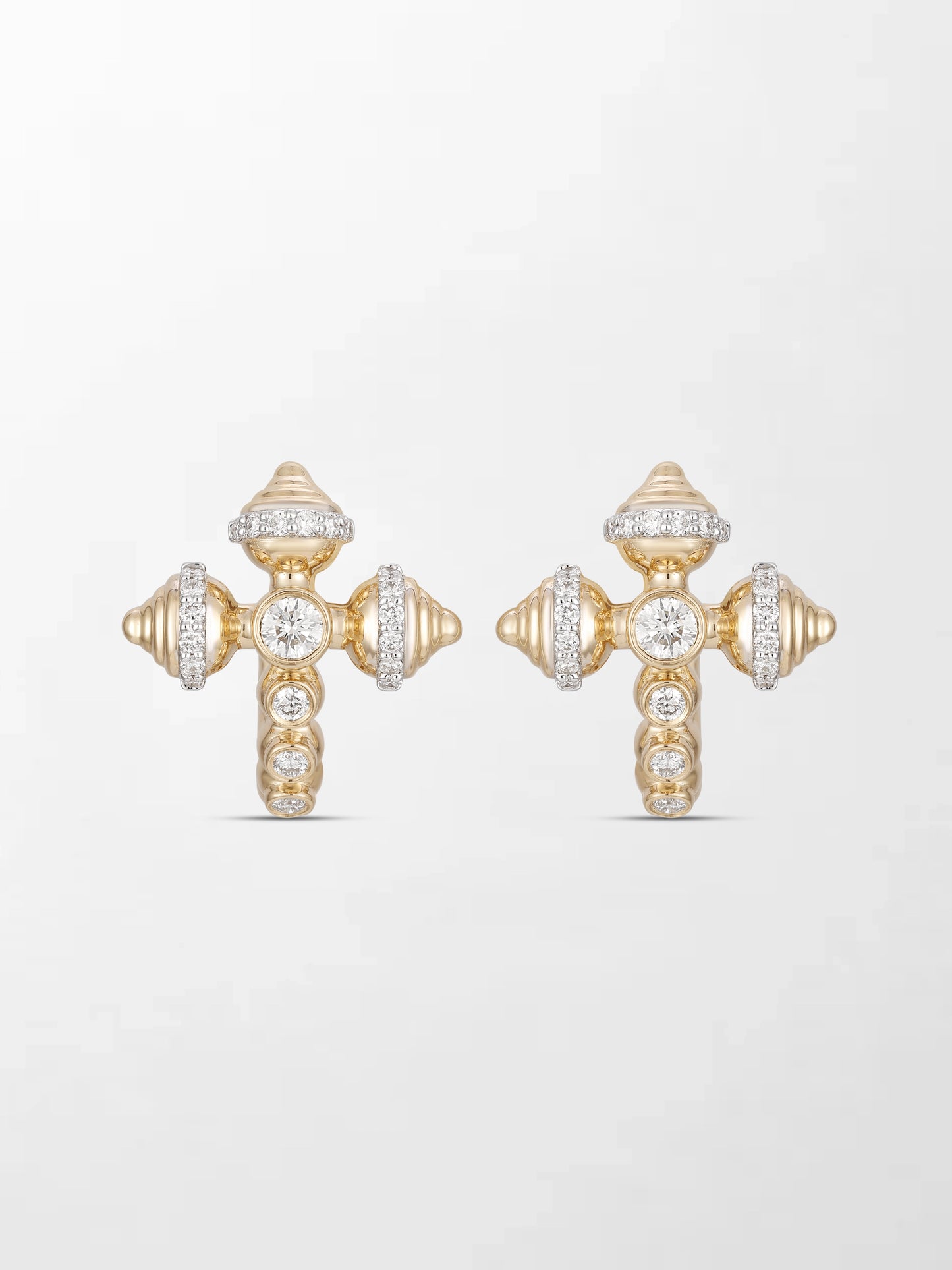 Conch Cross Studs