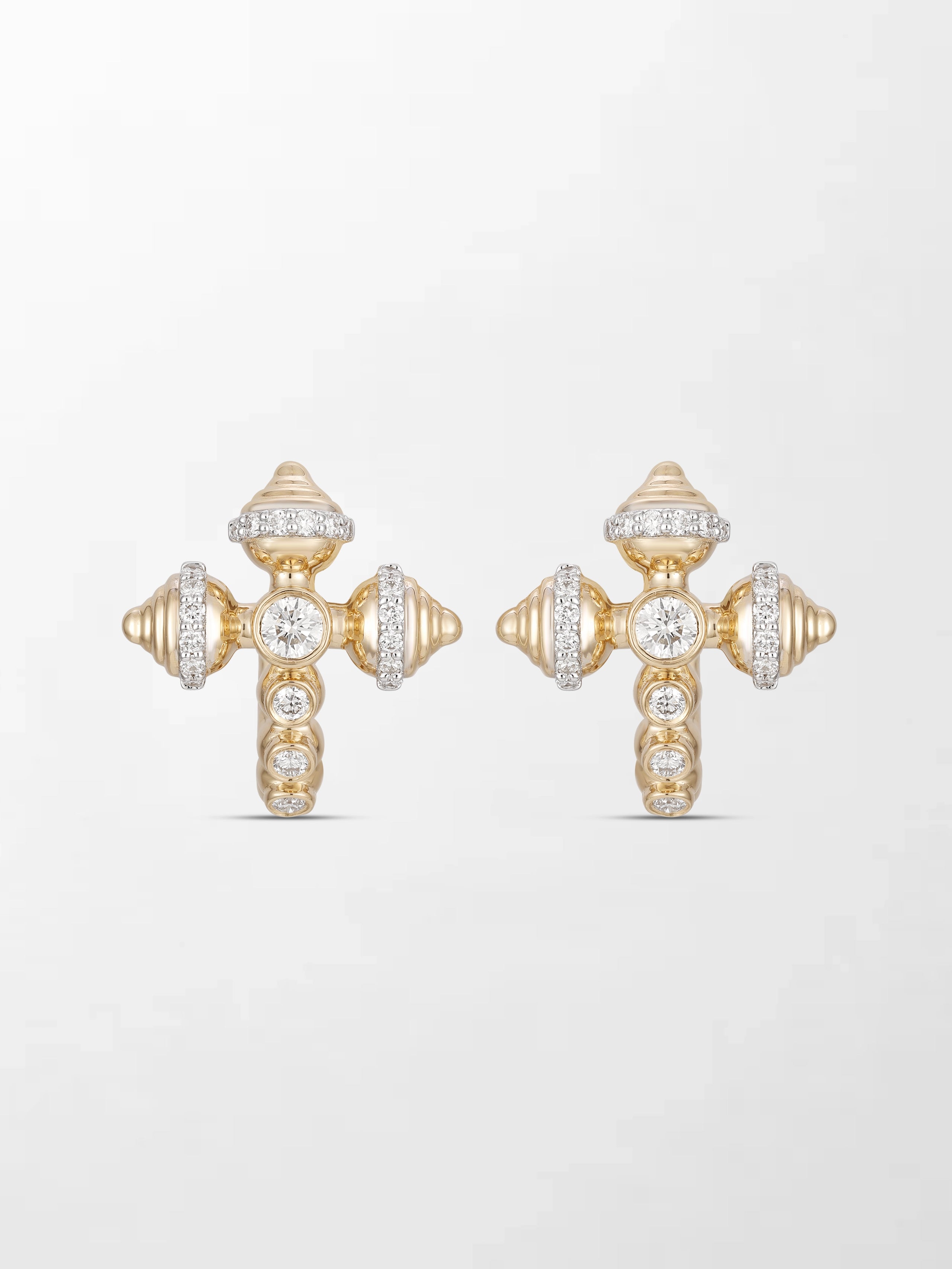 Conch Cross Studs