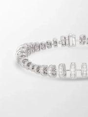 Snow Tapered Roundelle Bracelet