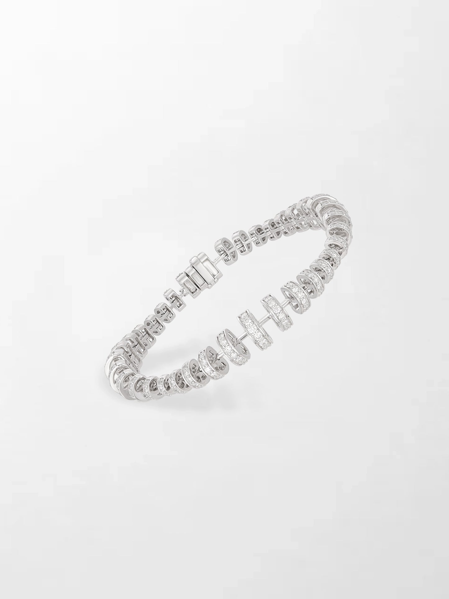 Snow Tapered Roundelle Bracelet