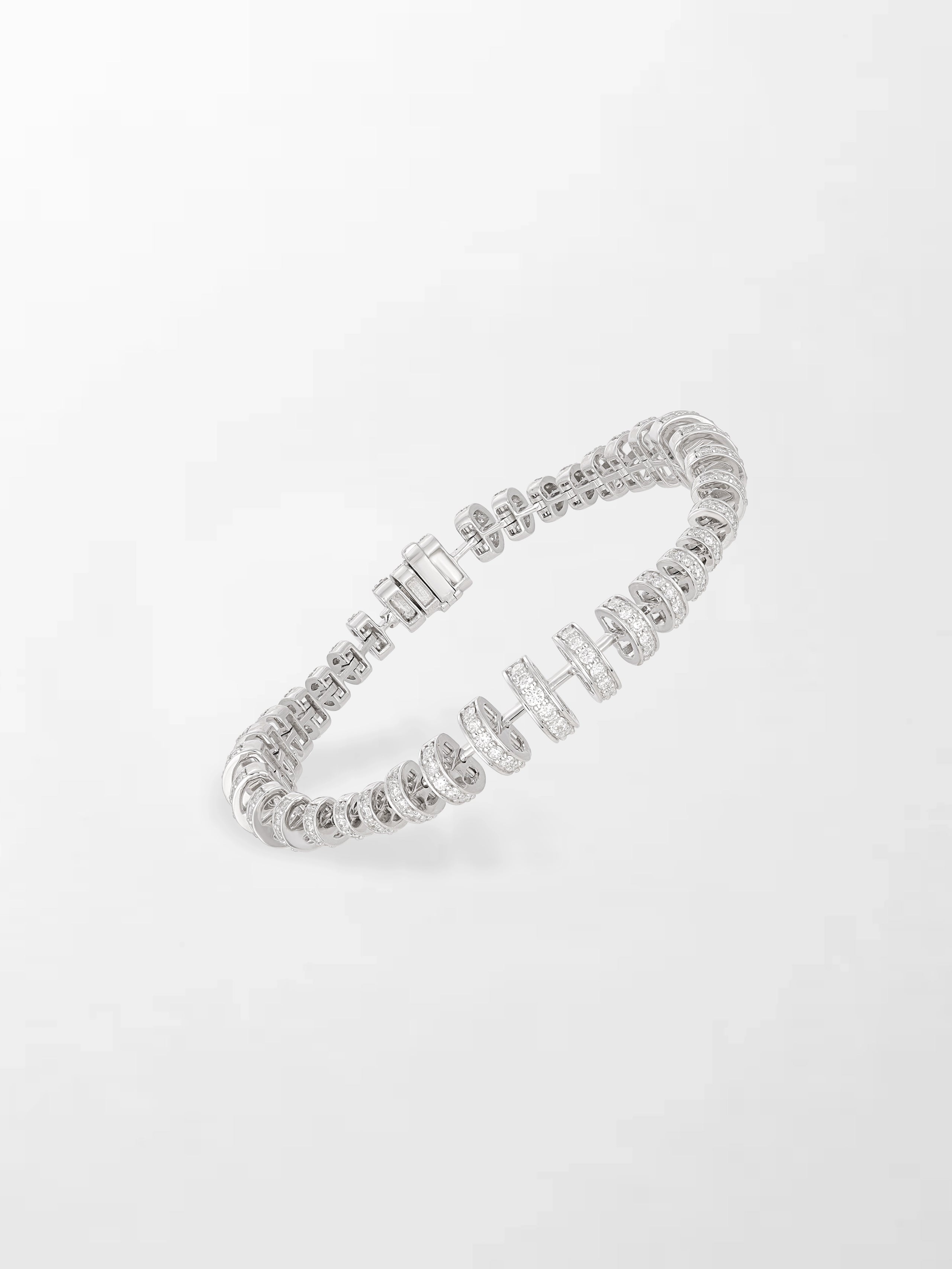 Snow Tapered Roundelle Bracelet