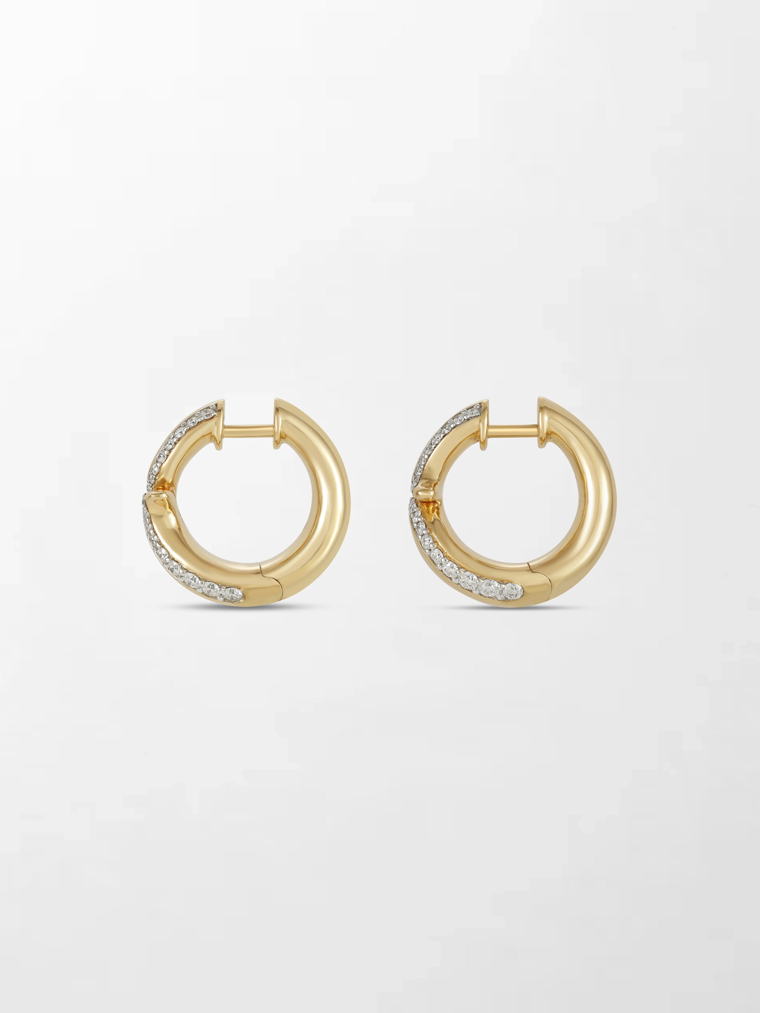 Edge Diamond Flick Earrings