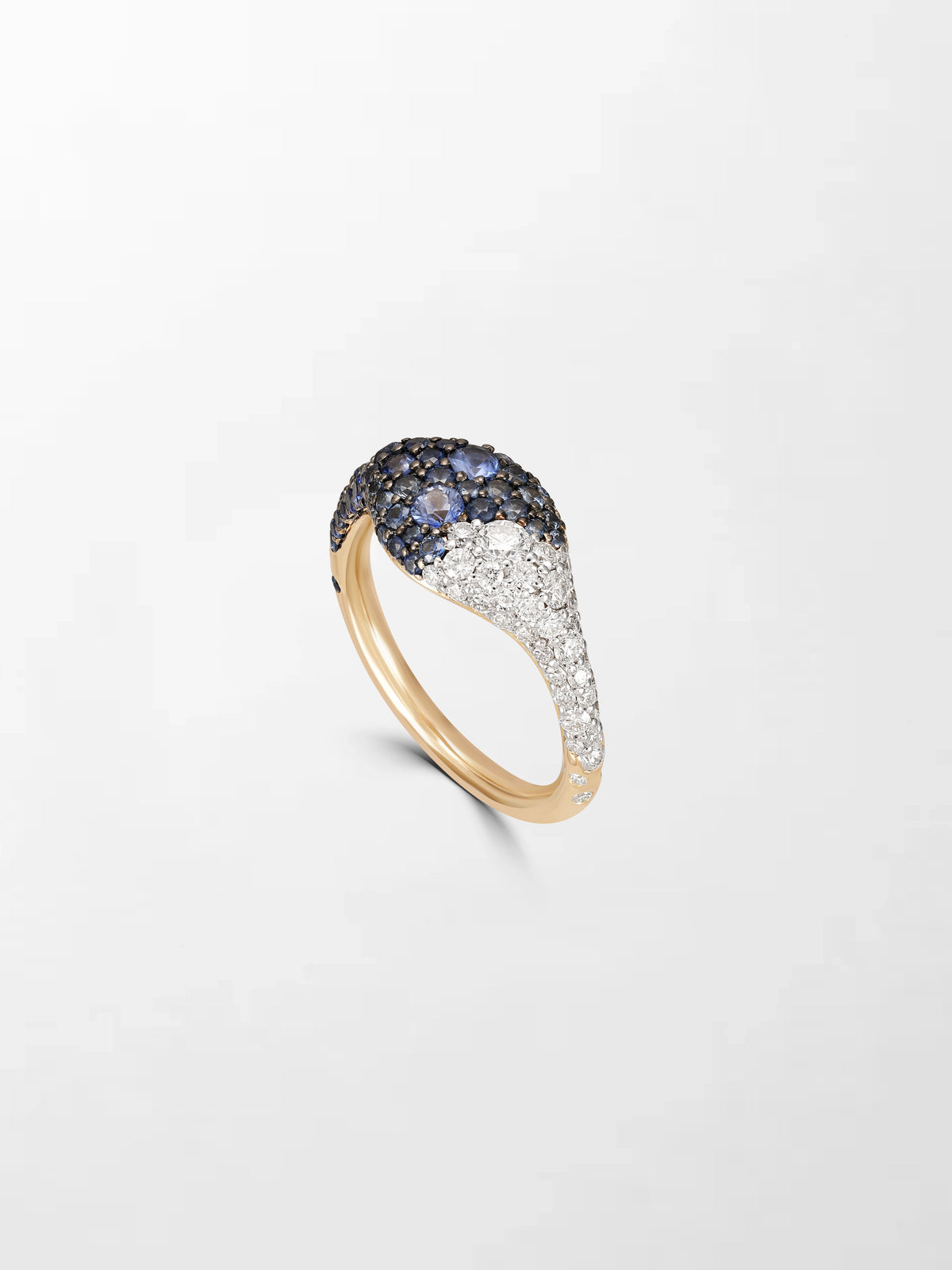Sapphire Dome Pave Ring