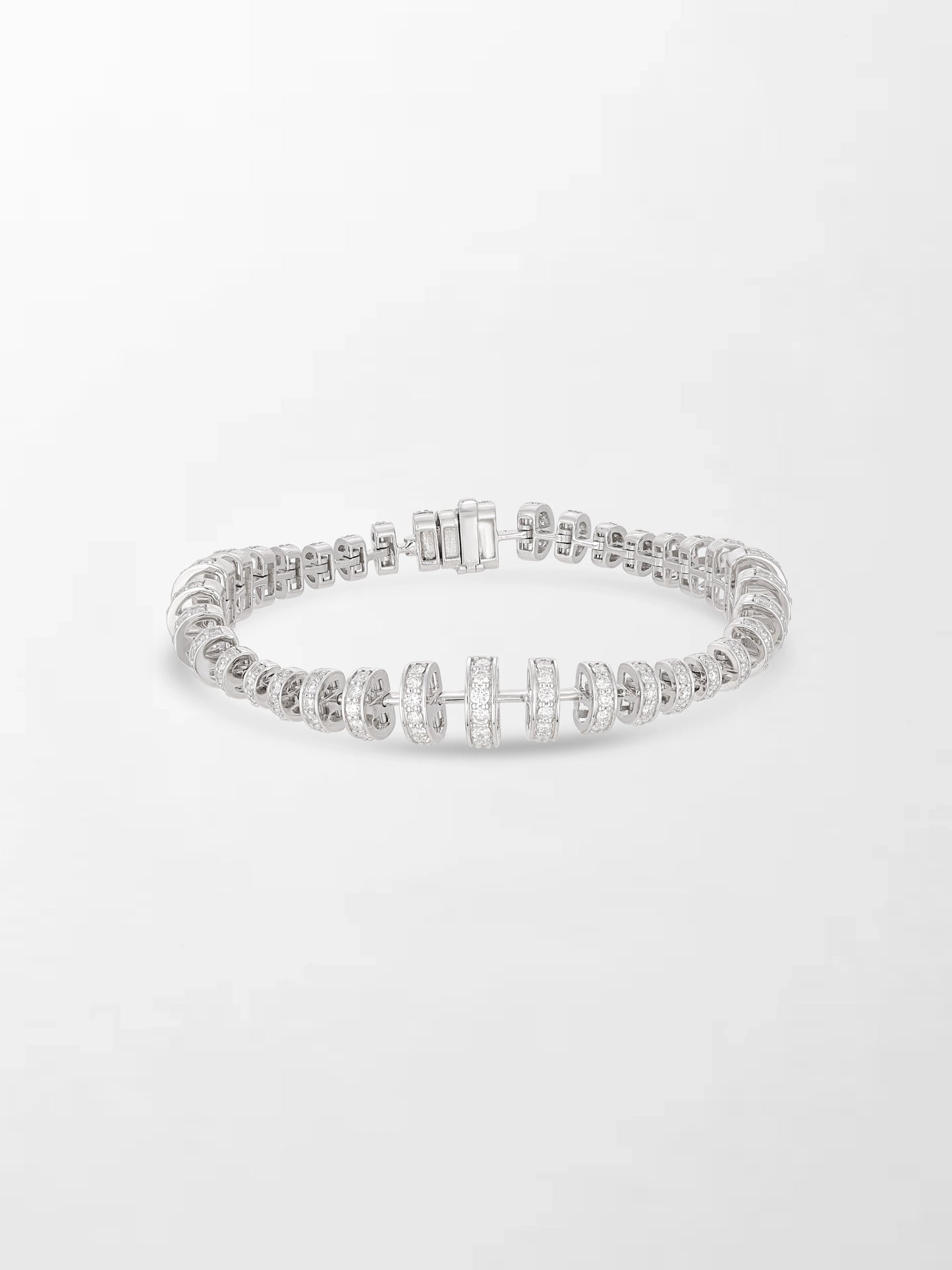 Snow Tapered Roundelle Bracelet