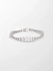 Snow Tapered Roundelle Bracelet
