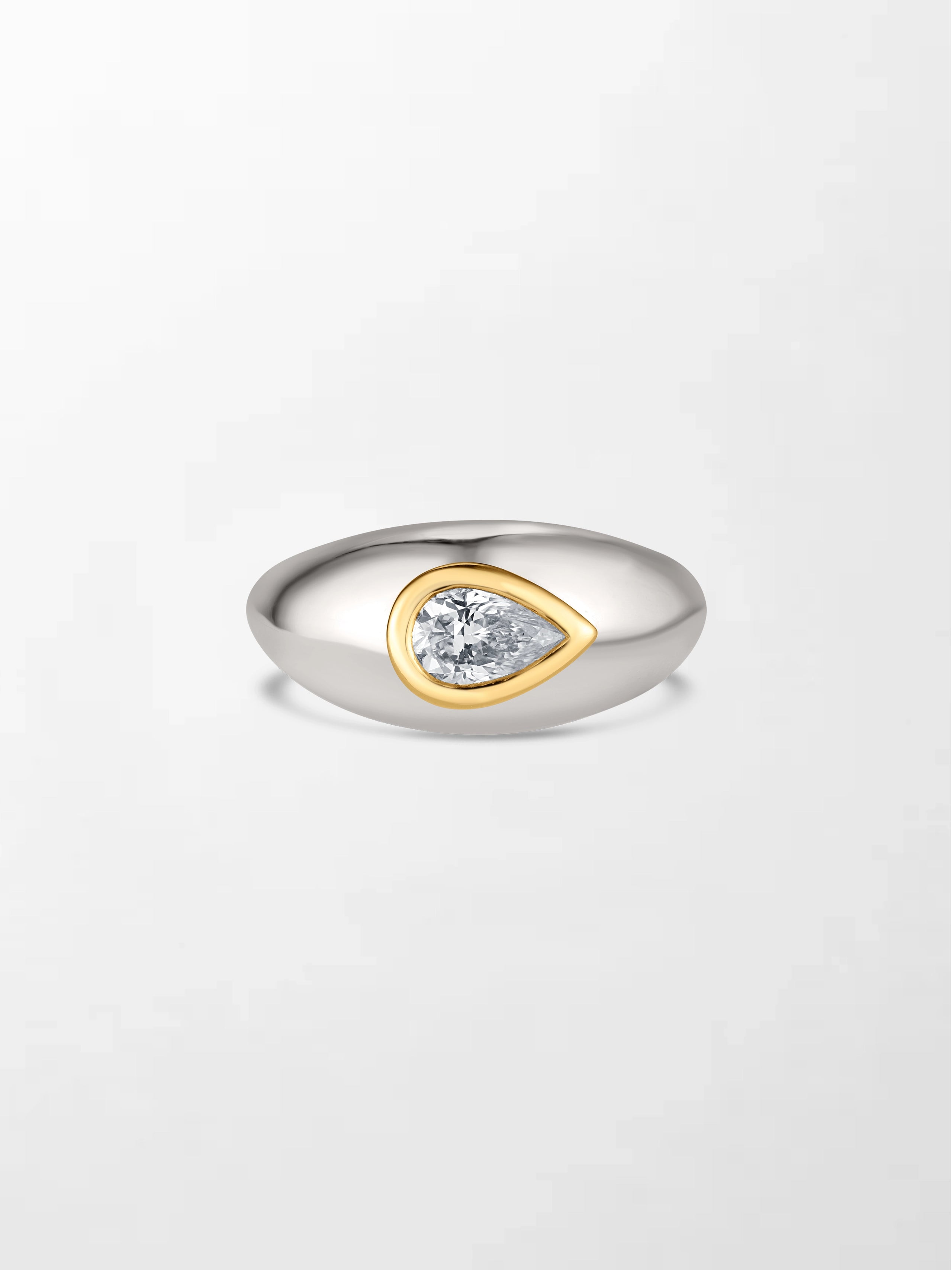 Pear Duo-Tone Ring