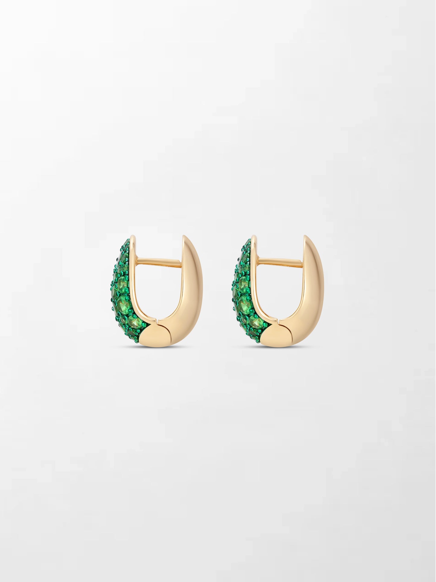 Tsavorite Curve Huggies