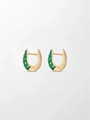 Tsavorite Curve Huggies