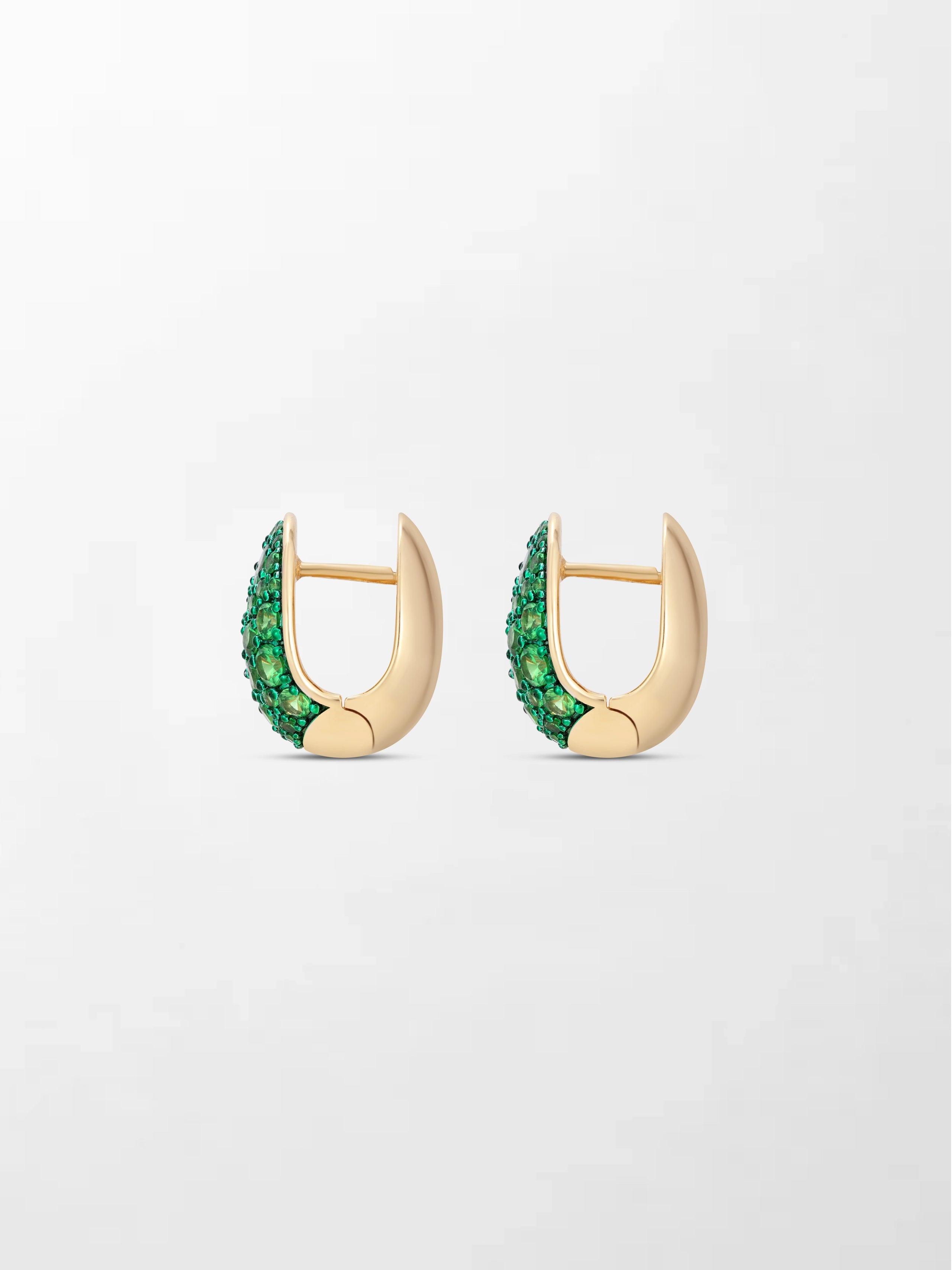 Tsavorite Curve Huggies