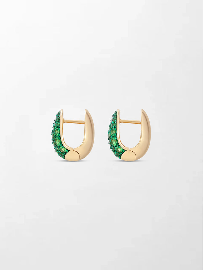 Tsavorite Curve Huggies