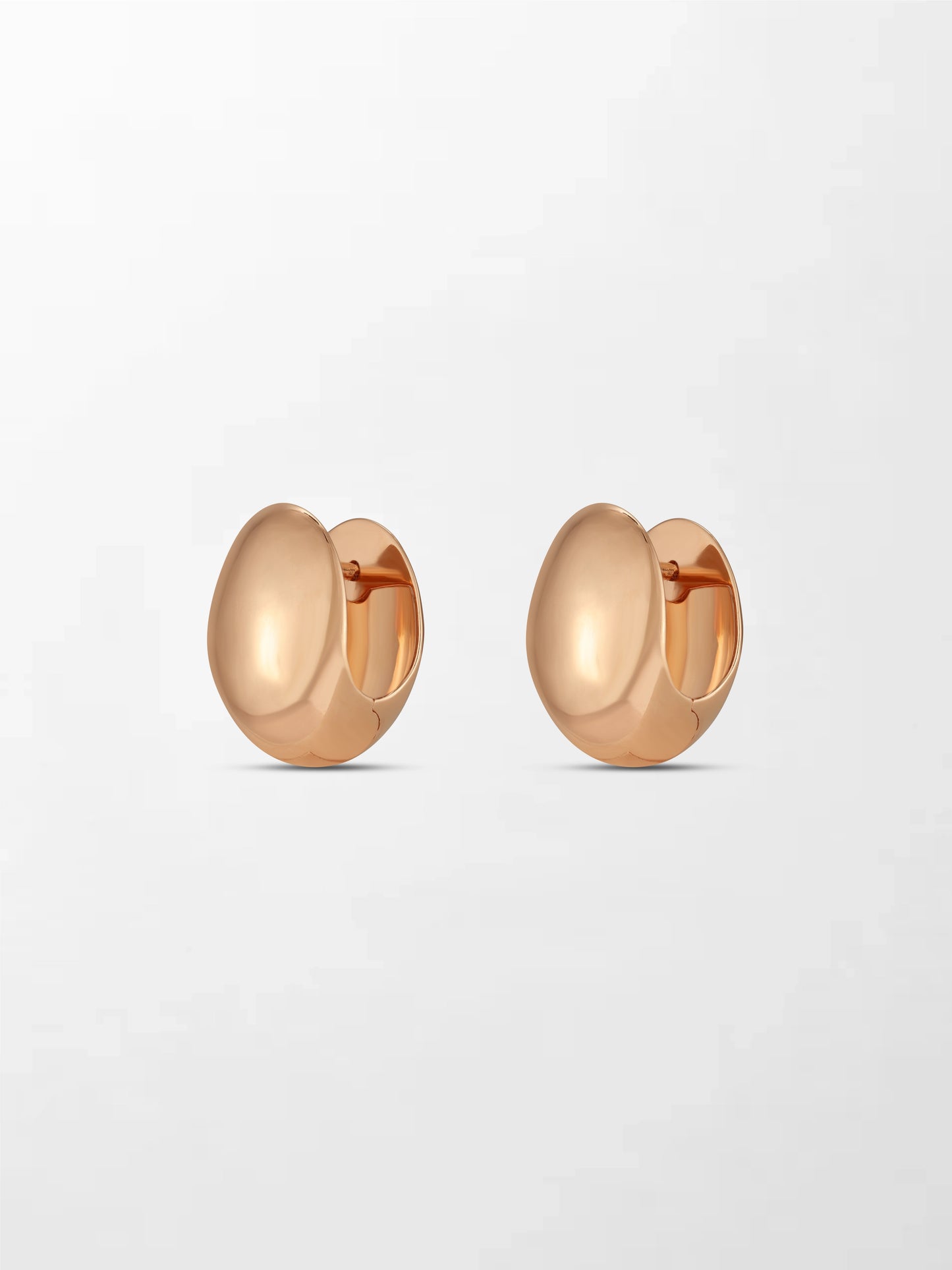 Rose Curve Huggies 14K