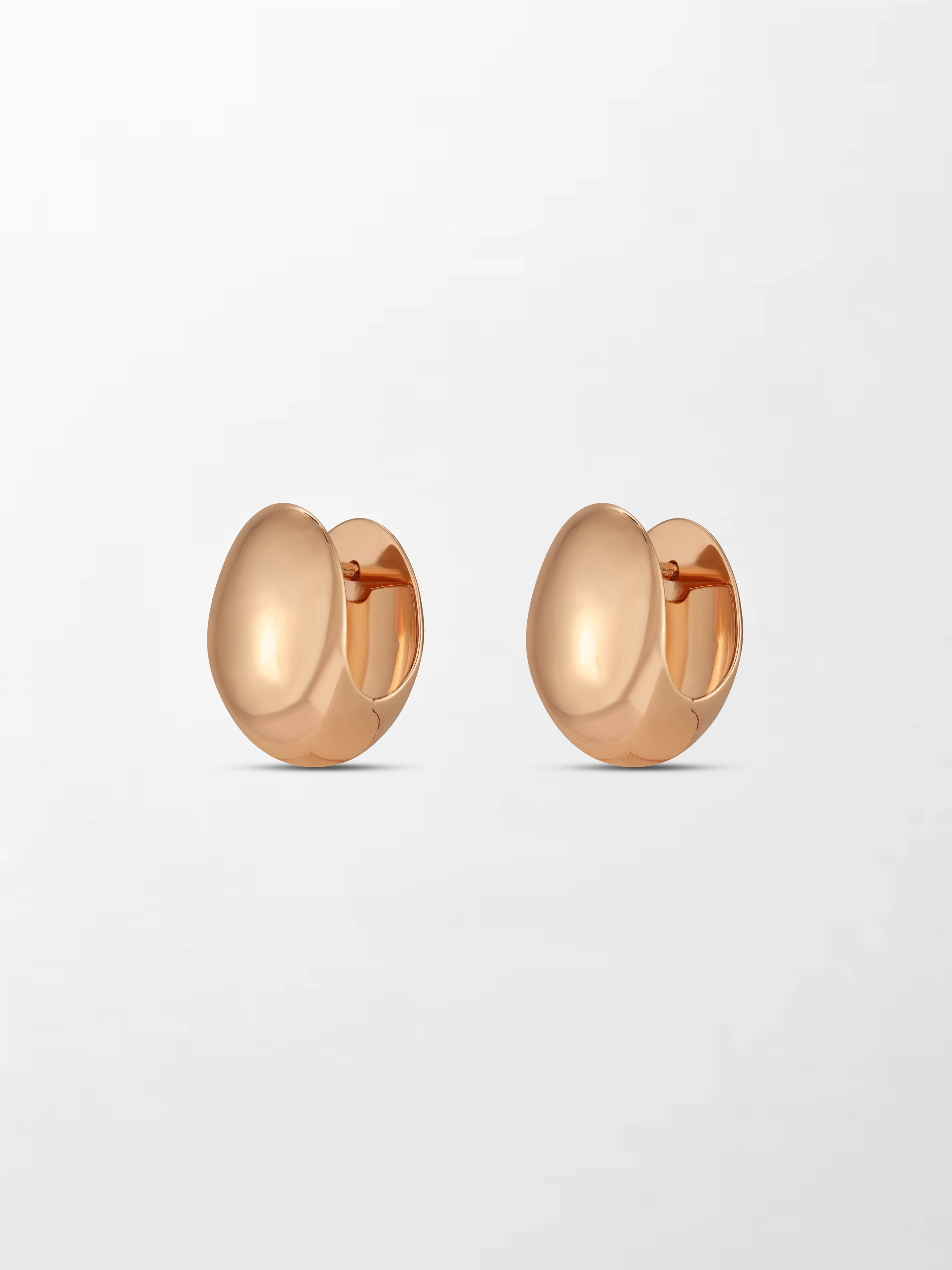 Rose Curve Huggies 14K