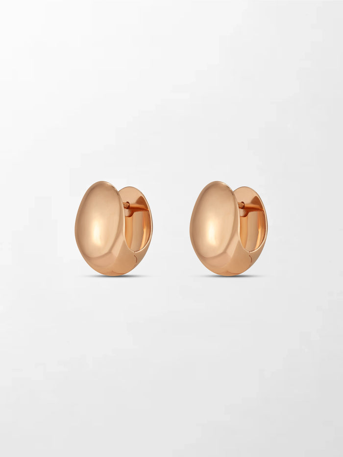 Rose Curve Huggies 18K