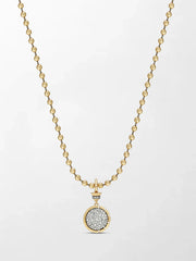 Split Bezel Midnight Pendant with Ball Chain