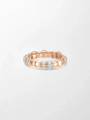Sleek Rose Grooved Band