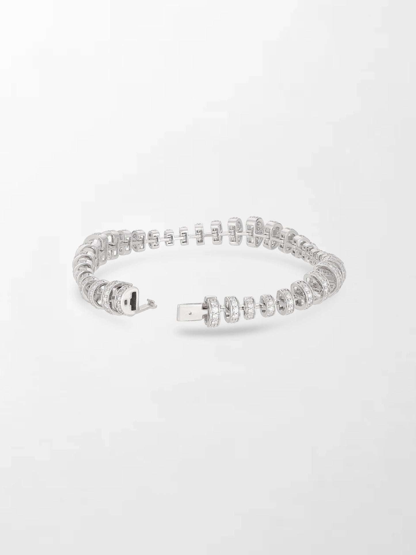 Snow Tapered Roundelle Bracelet