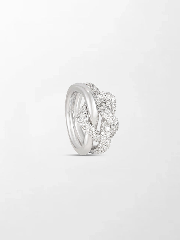 Snow Heartknot Ring