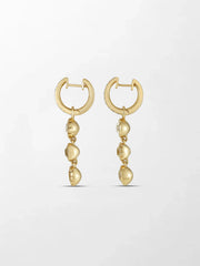 Split Bezel Drop Earrings
