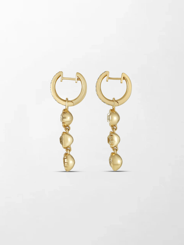 Split Bezel Drop Earrings