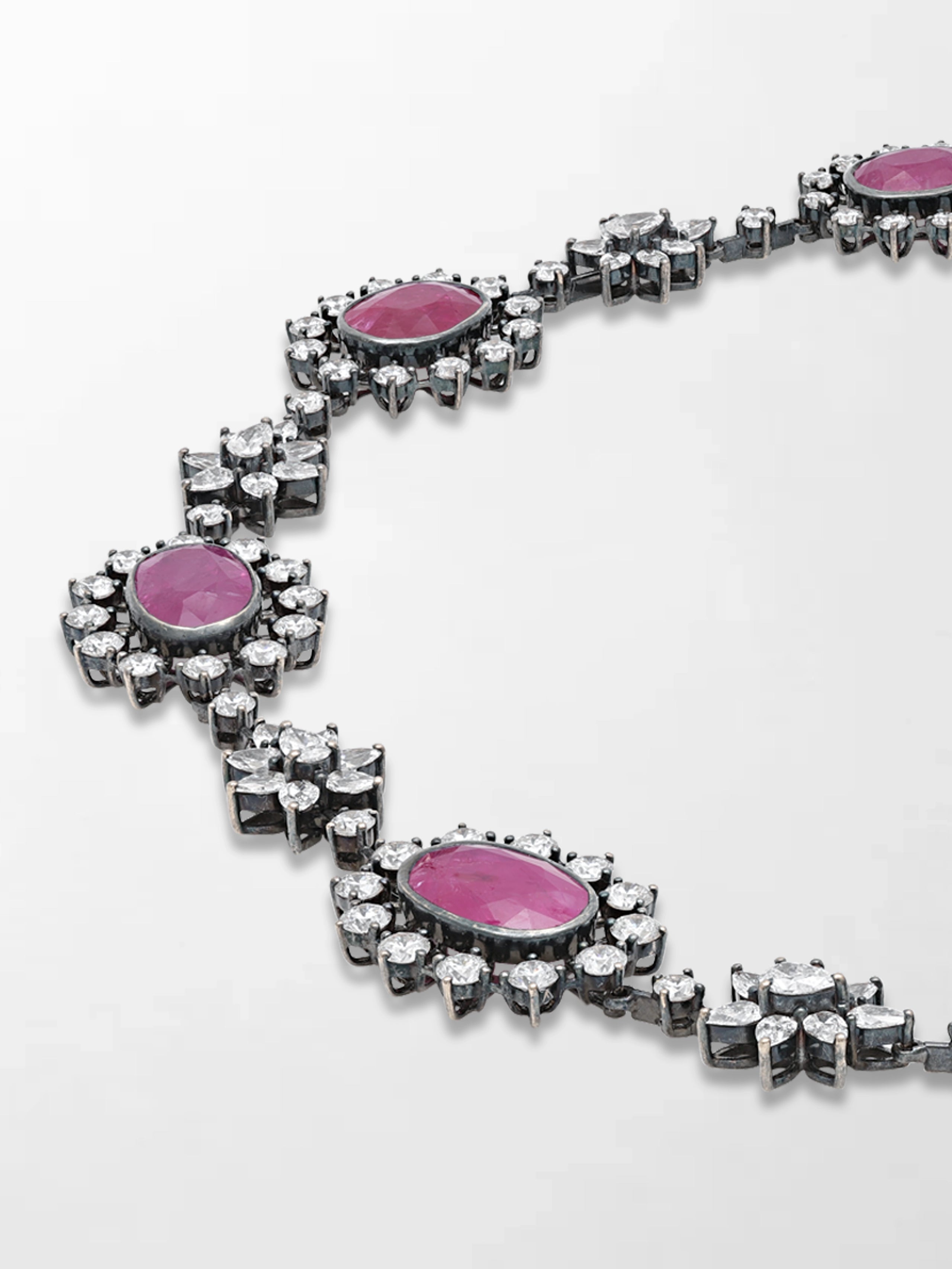 Black Rose Ruby Necklace