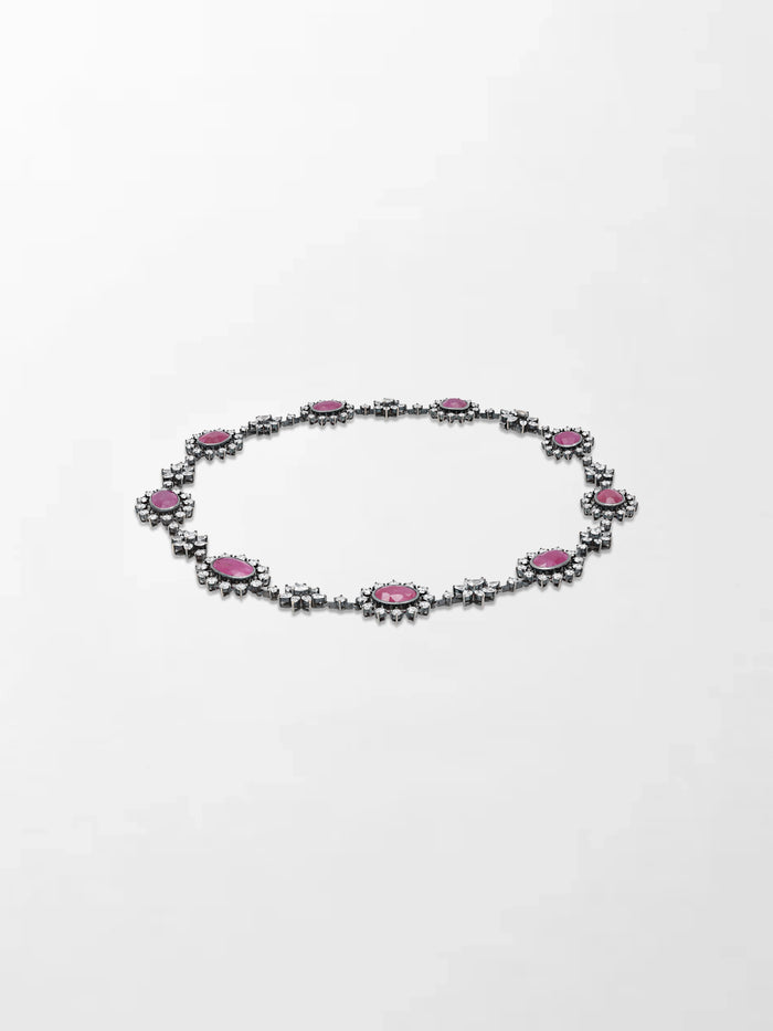 Black Rose Ruby Necklace