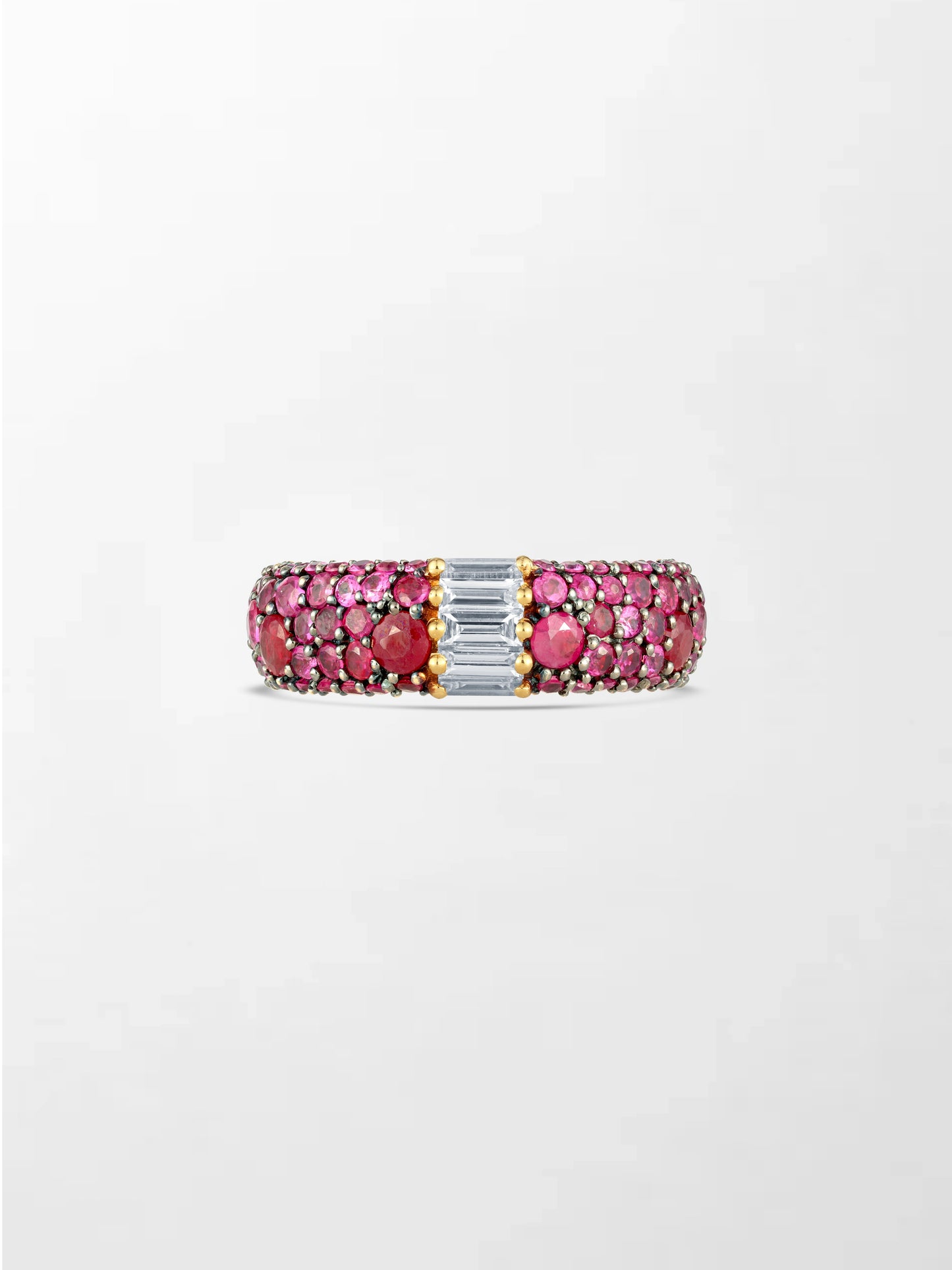 Ruby Pavé Baguette Band