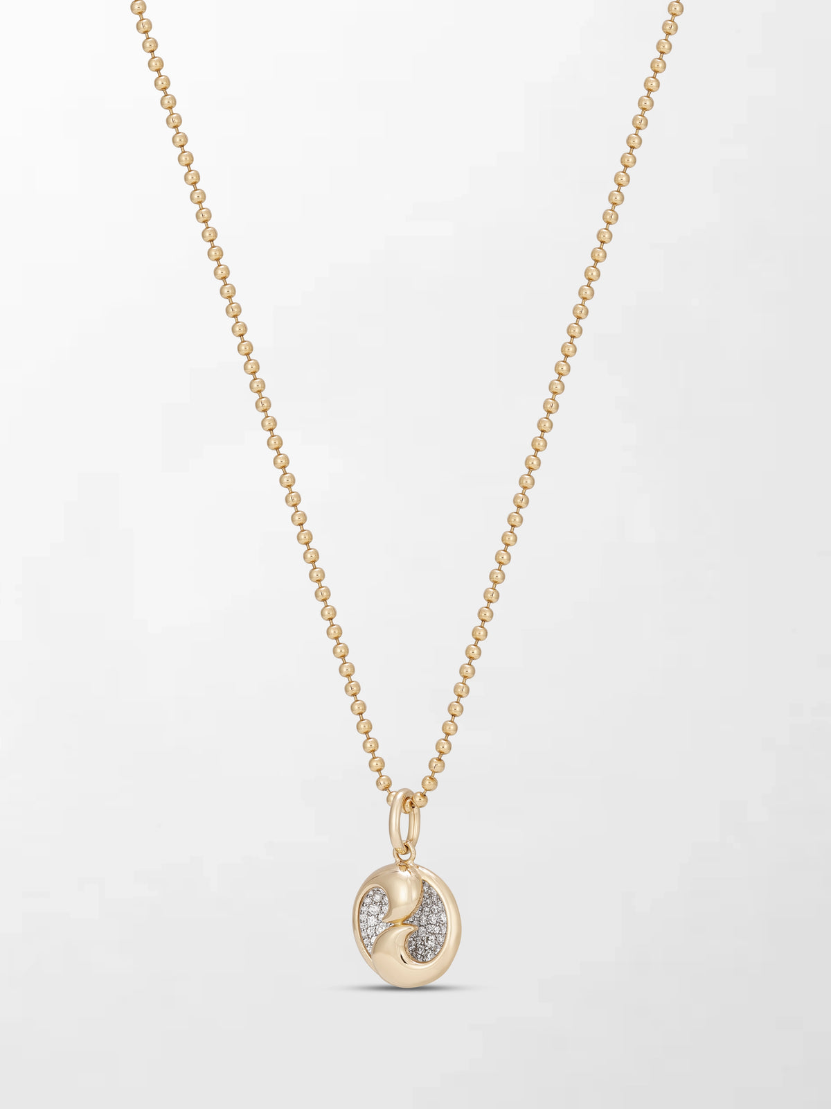 Yin-Yang Pendant with Ball Chain