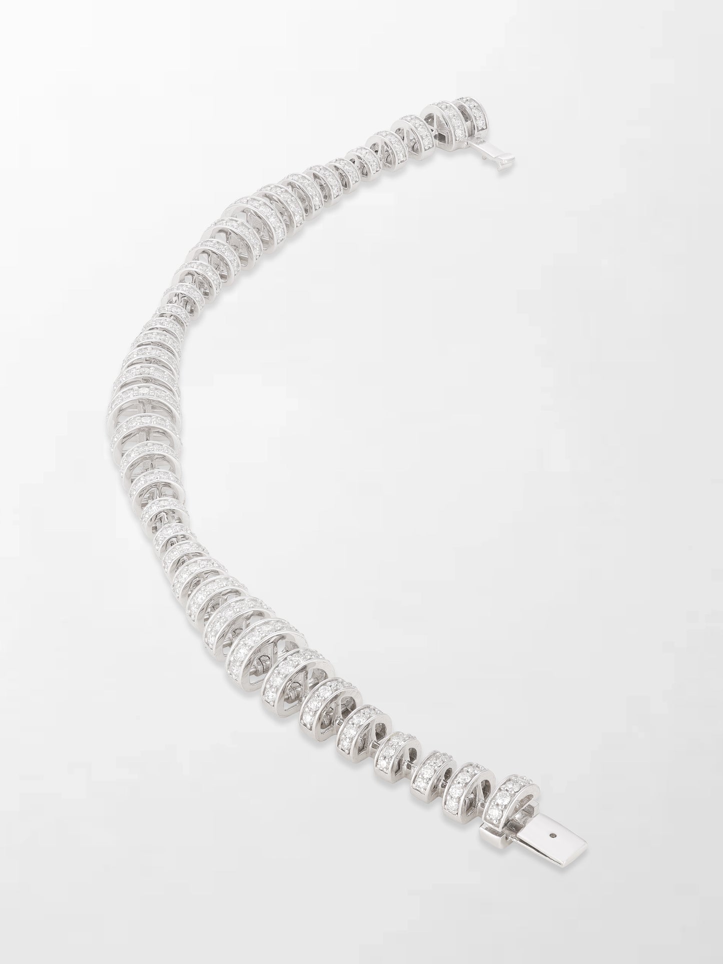 Snow Tapered Roundelle Bracelet