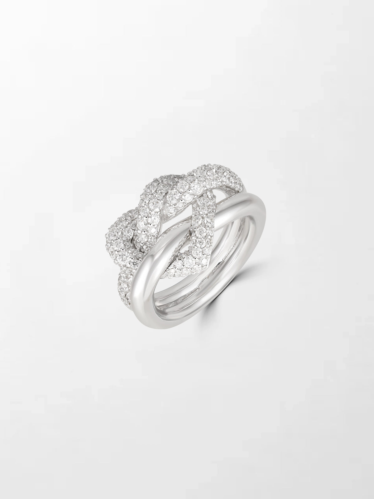 Snow Heartknot Ring